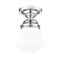 Z-Lite Vaughn Flush Mount, 1-Light, 6 In.W x 9 In.H, Chrome /Matte Opal 735F1-CH - alternate 4